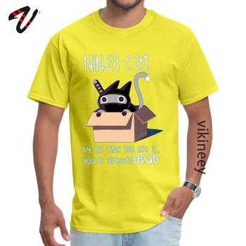 Ninja mačka Najnovejše Mens T Srajce Posadke Vratu Bojevniki Rokav Čisto Mehika T Shirt Priložnostne Sweatshirts na Debelo po Meri
