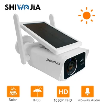 Nizka poraba Sončne IP Kamera, Wifi Baterije PIR 1080P Video Nadzor Varnostne Kamere 4x Zoom Dve Poti Interkom Daljinski Video Kamera