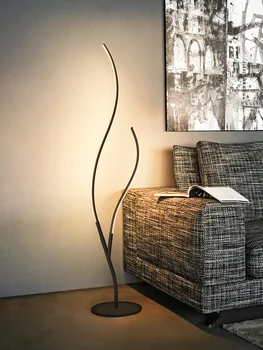 Nordijska minimalism LED Foor lučka dnevna soba ustvarjalne stojalo svetilka Black/White kovinske svetlobni stojala za svetilke Lampara razsvetljave Držalo