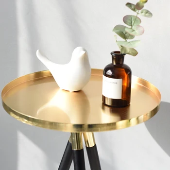 Nordijska Minimalističen Ustvarjalne Zlati Krog Čaj Miza Iz Masivnega Lesa Kavč Desk Dnevna Soba Mize Za Kavo