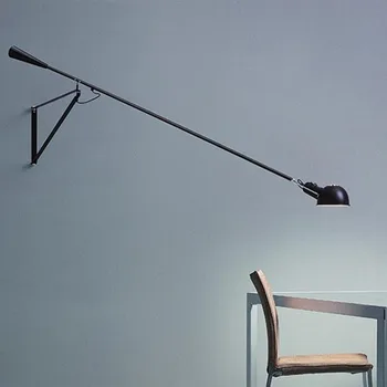 Nordijska post-moderne dolgo palico stenske svetilke oblikovalec ustvarjalne mansarda swing dolgo roko retro osebnost preprost dnevni sobi svetilke