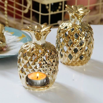 Nordijska Sova ananas Ustvarjalne svijećnjak Keramike Svečnik Tabela Centerpiece Sveče Stojala za svate, Dekoracijo Doma