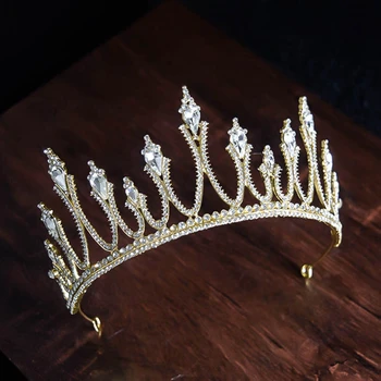 Nov Krono Headdress Nevesta Poročni Luksuzni Crown Princess Poroka Pravljice, Pribor Za Lase Tovarne Neposredno Prodajo Padec Ladijskega Prometa Dragulj