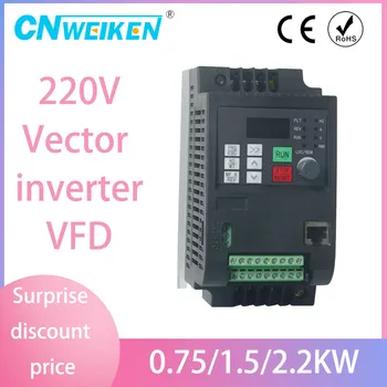 Nov prihod 5,5 kw 7,5 kw 220v vector control inverter spremenljivo frekvenco pogon VFD tovarne neposredna prodajna brezplačna dostava