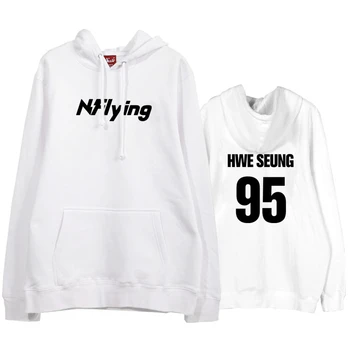 Nov prihod kpop nflying yahoo album isti državi ime/logotip, tiskanje puloverju s kapuco unisex runo/tanko svoboden majica