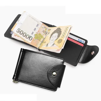 Nov prihod moška usnjena torbica s fotografijo imetnika kartice slotov za človeka Trdna oblikovalec denar posnetek torbici s Hasp