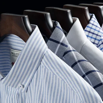 Nov Prihod Moških Srajc Oxford Visoka Kakovost, Bombaž Majica Moška Majice Z Dolgimi Rokavi Priložnostne Obleko Modne Majice