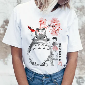 Nova Risanka Majica s kratkimi rokavi Ženske Kawaii Poletje Vrhovi Grunge Harajuku T-shirt Plus Velikost Ulzzang Smešno Anime Ohana Grafični Tshirt Ženske