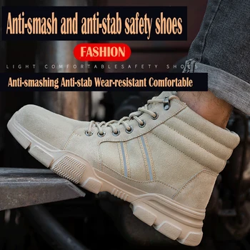 Nove Moške Jeseni in Pozimi Izolirana varjenje čevlji anti-razbija anti-zabodel varovalni čevlji lahek zunanja dela čevlji
