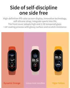Novi M5 Smart Band Termometer Novi M5 Band Fitnes Tracker Srčni utrip, Krvni Tlak Fitnes Zapestnica Pametno gledati Za Android IOS