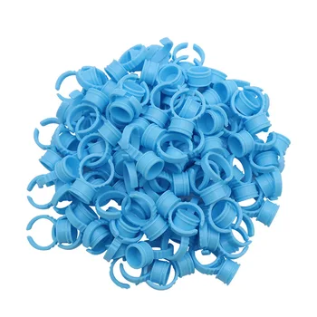 Novih 100 kozarcev za Enkratno uporabo Modra Obroča Pokal za Trepalnic Lepilo Ali Tatoo Pigment Posodo Imetnik Cepljenje Trepalnic 5 Vrst