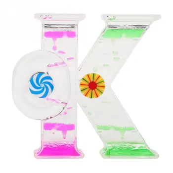 Novo OK-oblikovan Twisted Razlitega Olja Spusti Otroci Igrače peščena ura Stoparica Darilo za Rojstni dan Desk Mini Ornament
