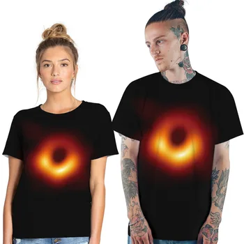 Novo Črno Luknjo Natisnjeni T Majica Kratek Rokav Vrhovi t srajce osončja Zvezde Vesolju Astronomije Osebnost Tee NA11