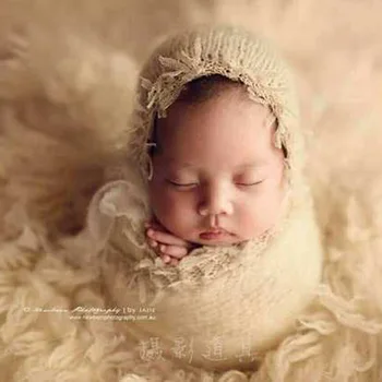 Novorojenček Foto Rekviziti Odejo Moher Zaviti Swaddling Fotografija Ozadje Dojenčki Fotografijo Ustrelil Dodatki