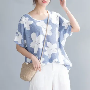 NYFS 2020 Novo Poletje Kimono ženska majica s kratkimi rokavi za Vroče Prodajo Žensk Vrhovi Bombaž topsHole cvet Blusas Camisa Mujer