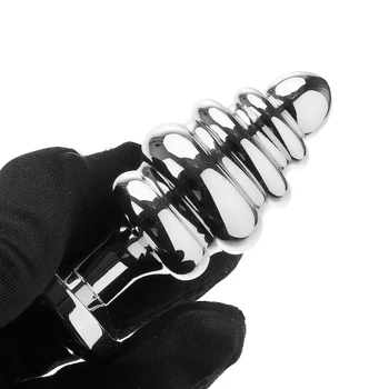 Odraslih izdelek seksi pomožno orodje kovinski rit analni čep zaporni vijak analni čep za odrasle sex igrače za nekaj butt plug jekla samotyk 18