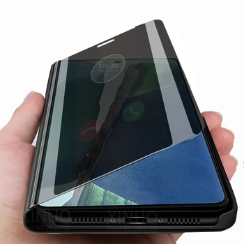 Ohišje za Samsung Galaxy Note 20 Ultra Ogledalo, pokrovček za Samsung Note 20 20Ultra samsun Ne 20 Ultra stojala za knjige coque
