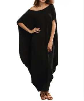 Ohlapno Obleko Maxi za Ženske Batwing Rokav O-vratu Priložnostne Poletje Obleko Plus Velikost Stranka Klub Obleke Ženska WS8866M
