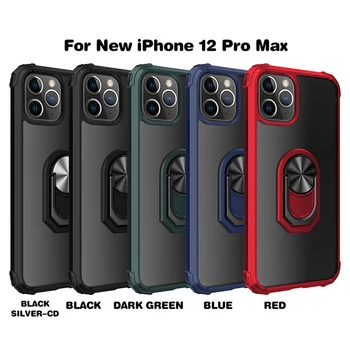 Oklep Shockproof Obroč Imetnik Primeru Za iPhone Mini 12 11 Max Pro XS Max XR X 8 7 6 6S Plus Shockproof Kovinski Obroč Hibridni Trdi kovček