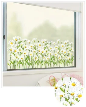 Okno Nalepke, Stenske nalepke Pasu vinil Hitro DIY Enostavno Odstranite Daisy cvet Doma Dekoracijo za Windows Vrata, Steno, Ogledalo