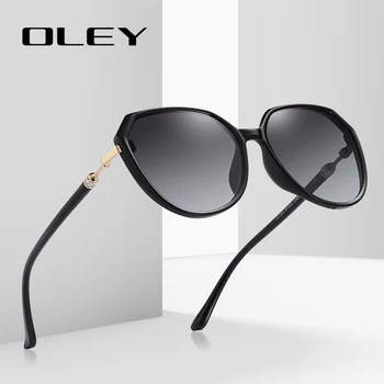 OLEY Luksuzne blagovne Znamke Design Nosorogovo Polarizirana sončna Očala Ženske Lady Elegantno Velika Očala za Sonce Ženska Očala Oculos De Sol