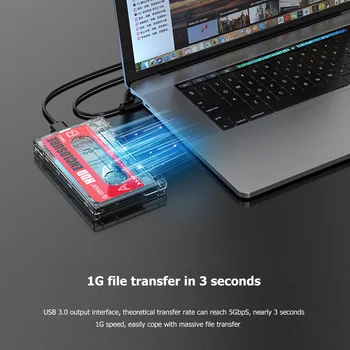 ORICO 2580U3 USB 3.0 Trdi Disk Primeru Pregleden 6TB 2.5 inch SATA HDD SSD Zunanje Ohišje Polje za Prenosni RAČUNALNIK Trdi Disk Primeru