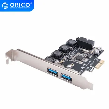 ORICO USB 3.0 PCIE Express Širitev Kartice 2 Vrat USB 3.0 PCI-e PCIe kartica Z 19PIN Spredaj Vmesnik 5Gbps Hitrost Za PC Win10