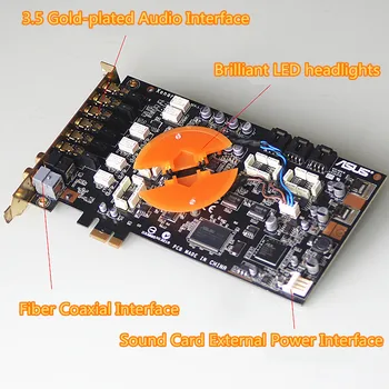 Original ASUS XONAR D2X Vgrajene v samostojni zvočne kartice DTS Vlaken Koaksialni PCI-E, 7.1 Vokalni trakt Glasba Igra, zvočna Kartica