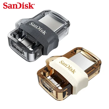 Original SanDisk USB 3.0 Pen Drive Ultra Dual OTG usb flash drive SDD3 32gb 64gb 128GB Pendrive za vse Android telefon/tablični RAČUNALNIK