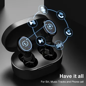 Original TWS 5.0 Bluetooth Slušalke Športne Slušalke Stereo Zvok Res Brezžični Uho brsti Z HIFI MIC Slušalke Za Pametni Telefon