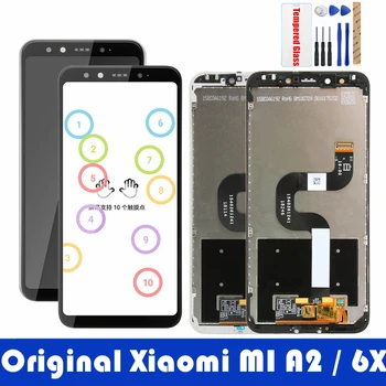 Original Za Xiaomi Mi A2 LCD-Zaslon z Okvirjem 10 Točk Zaslona na Dotik Zaslon Za MiA2 Mi6X LCD Računalnike Nadomestni Deli