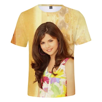 Osebnost Rholycrown selena Gomez 3D Tiskanje majice Ženske Moški Harajuku T-shirt selena Gomez Poletne majice Kratek Rokav Coats