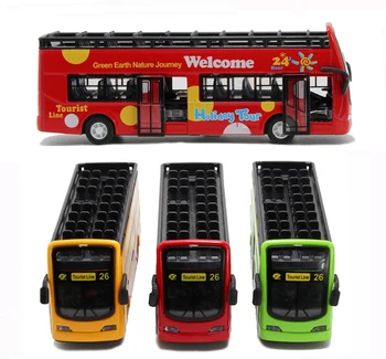 Otroci igrače za avtobus 1:32 OBSEGA turistični avtobus Avtobus avtobus model z Lahka glasba potegnite nazaj zlitine model avtobus 1pcs