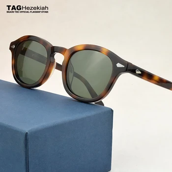 OZNAKO luksuzne blagovne znamke oblikovalec Polarizirana sončna Očala Moških 2020 Letnik okrogla sončna Očala Ženske Vožnje Retro Acetat Sunglass moških UV400