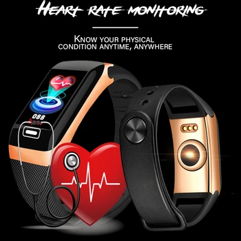 Pametna Zapestnica Srčni utrip, Krvni Tlak Nepremočljiva Pametno Gledati Fitnes Tracker Zapestnica Srčni utrip Smartwatch za Android IOS