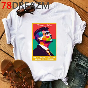 Peaky Blinders Majica s kratkimi rokavi Moški Poletnih Vrh Hip Hop T-Shirt 2020 Risanka Kul Ulične Unisex 90. letih Moda Grafični Top Tees Moški