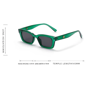 Peekaboo kvadratek sončna očala ženske retro poletje slog, pravokotne moška sončna očala uv400 ženske bež, zelena, siva