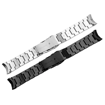 PEIYI 22 mm, iz Nerjavnega Jekla watchband Srebrni trak, Uvajanje sponke Zamenjava Kovinski pas za EF-550 moške gledajo verige