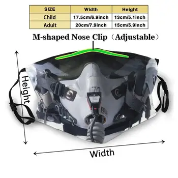 Pilot Borec Masko, 2 Custom Design Za Odrasle, Otroci Proti Prahu Filter Diy Srčkan Print Stroj Maske, Maske Za Obraz