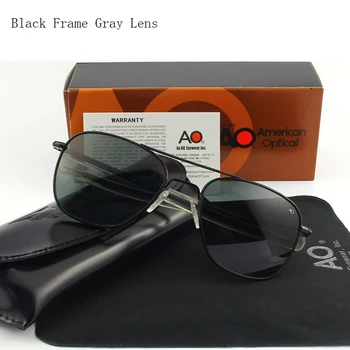 Pilotni sončna Očala Moških Kaljeno Steklo Objektiv najvišje Kakovosti, blagovne Znamke Oblikovalec AO sončna Očala Moški Ameriški Vojski Vojaško Optični YQ1003