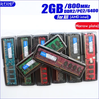 PLEXHD 2GB DDR2 PC2-6400 800MHz (Ozko ploščo) Za Namizni RAČUNALNIK DIMM 2G PC2 6400 Pomnilnika RAM (Za intel amd) v Celoti združljiva