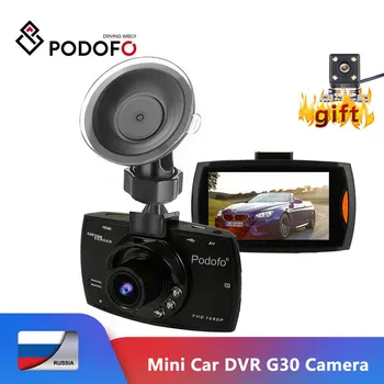Podofo Mini Avto DVR G30 Full HD 1080P Kamera Z Zaznavanje Gibanja, Nočno gledanje G-Senzor Dashcam Tajnik Dash Naperki Dvr