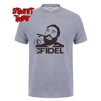 Poletje Moški majica s kratkimi rokavi Kuba Kuba Avana Revolucije Fidel Castro T-Majice Posadke Vratu Bombaž Casual Moški Tees Vrhovi