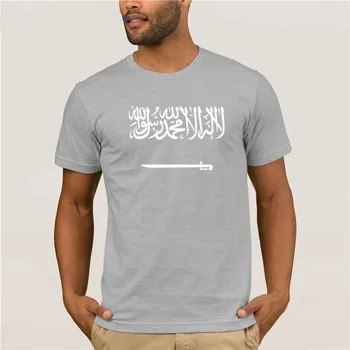 Poletni Fit Slim Moške Majice s kratkimi rokavi Bombaž SAVDSKA ARABIJA diy brezplačno ime po meri število narod zastavo sa arabski arabski Natisnjeni T-shirt