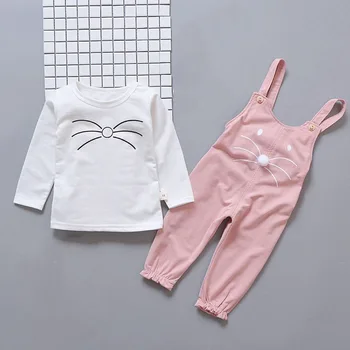 Pomlad newborn baby dekleta obleke, kompleti moda obleko T-majica + hlače obleka dojencek dekliška zunaj nositi športni obleko kompleti oblačil