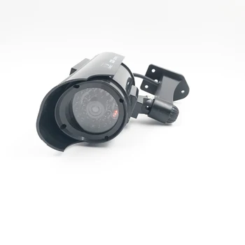 Ponaredek IP Kamero Sončne Energije na Prostem Simulacije Dummy Kamera Nepremočljiva Varnosti CCTV Nadzor Bullet Z Utripajoče LED Luči