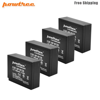 Powtree 7,2 V 1600mAh NP-W126 Baterijo Fotoaparata Za Fujifilm FinePix HS30EXR HS33EXR X-Pro1 X-E1 X-E2 X-M1 X-A1 X-A2 X-T1 X-T10 L50