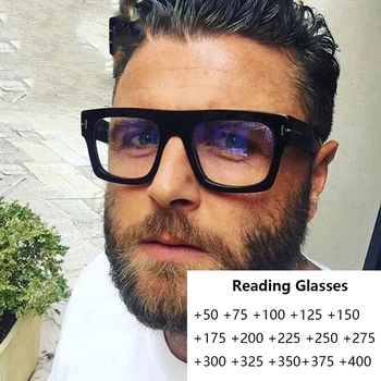 Prevelik Kvadratnih Obravnavi Očala Unisex Ženske Moški Optične Povečave Za Celoten Zaslon Očala Luksuzne Blagovne Znamke Oblikovalec Eyeglaases Lesebrille