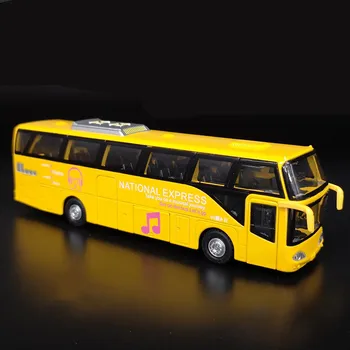 Prodaja 1:50 sacle 5 vrat zlitine avtobus, model,simulacija vlivanju otroška igrača avto,zvoka in svetlobe, potegnite nazaj,brezplačna dostava
