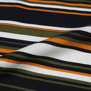 Prugasta tiskanja tkanina ročno izdelan DIY obleka tkanine, bombažno perilo multicolor dolge proge vzorec tkanine